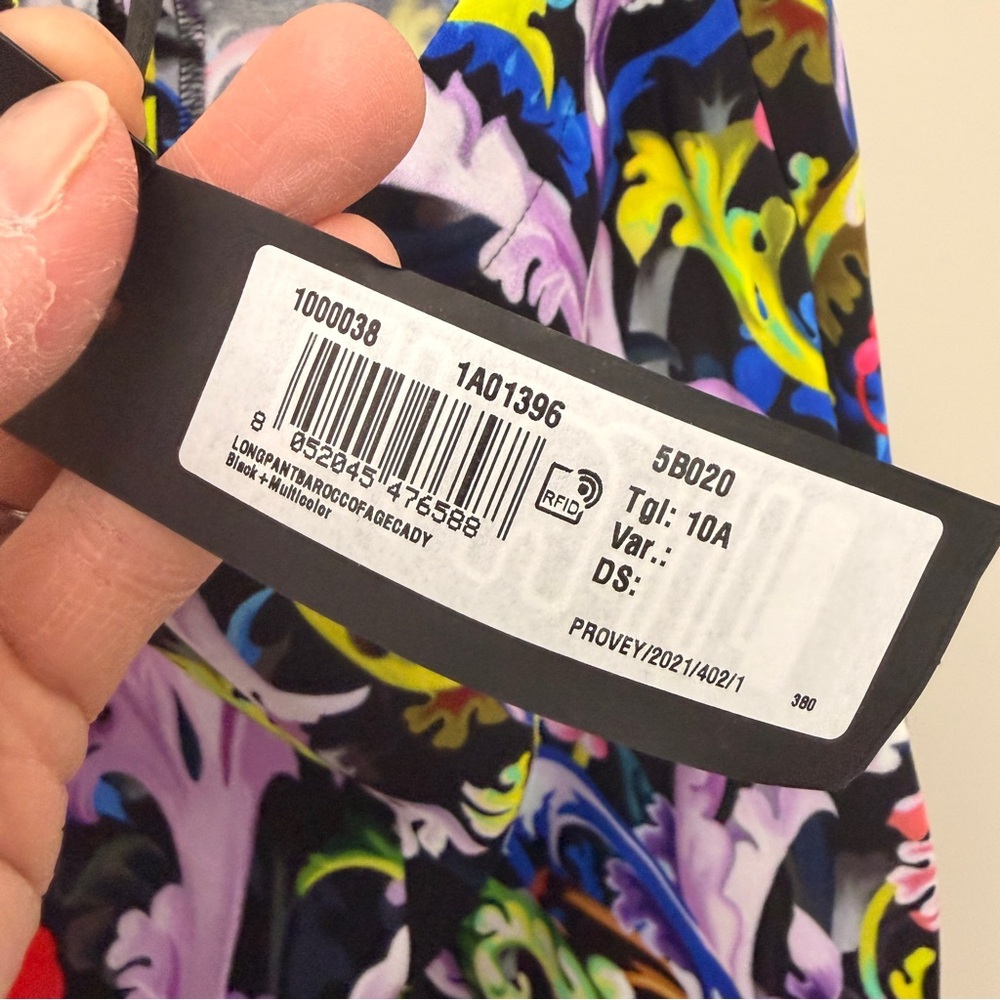 Versace Multicolor Baroque Print Flare Pants kids size 10 - Picture 2 of 9
